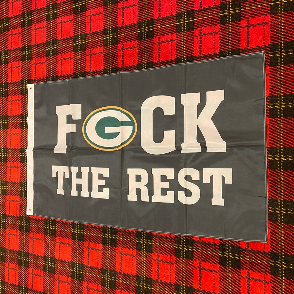Brand new Green Bay Packers banner flag